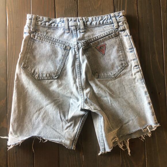 Guess Georges Marciano high rise cut off jean shorts women's size 29 - Picture 7 of 8